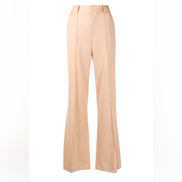 ALICE + OLIVIA NWOT Paula High Waist Back Slit Pant in Sepia - Picture 2 of 9